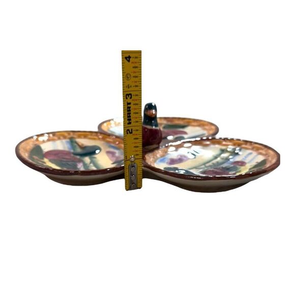 Vintage Mallard Duck Hand Painted Ceramic Divided Serving Dish Hunter Gift Dad - Picture 4 of 6